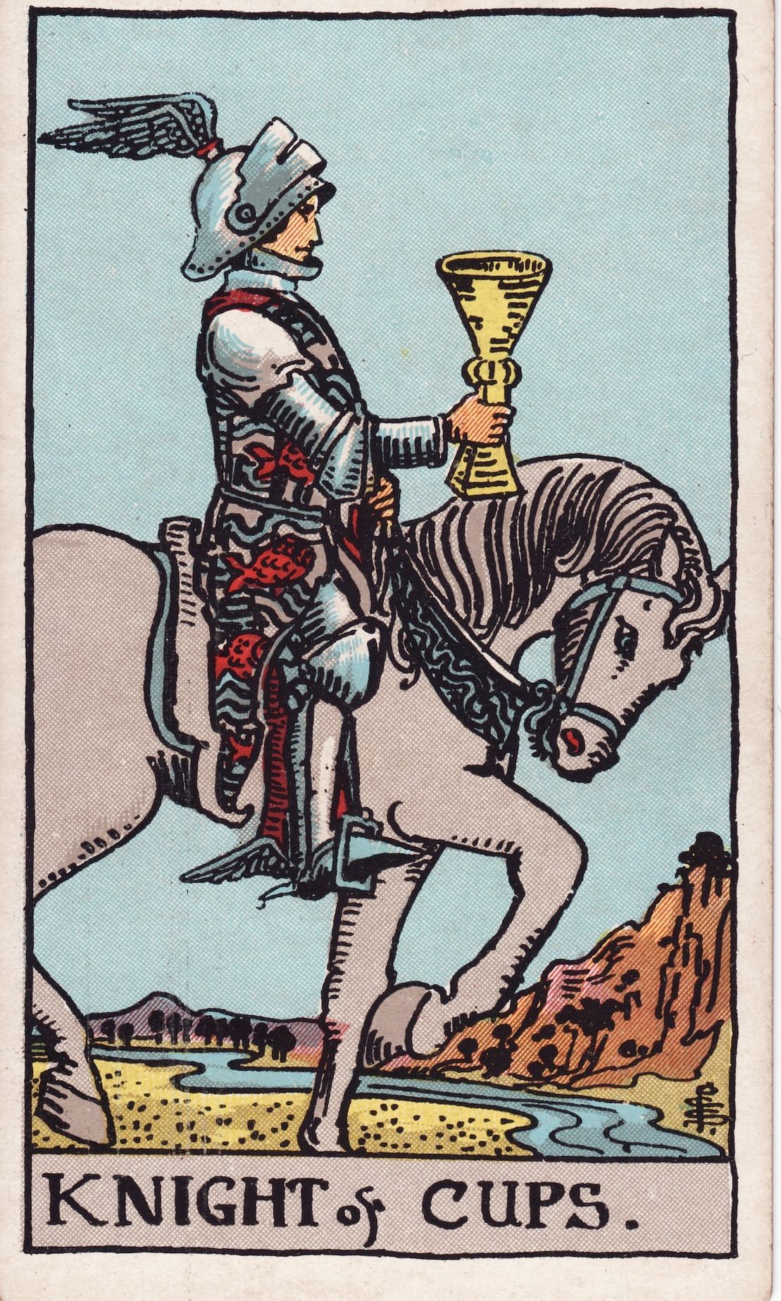 Lá bài tarot Kỵ Sĩ Cốc - Nghịch Vị
