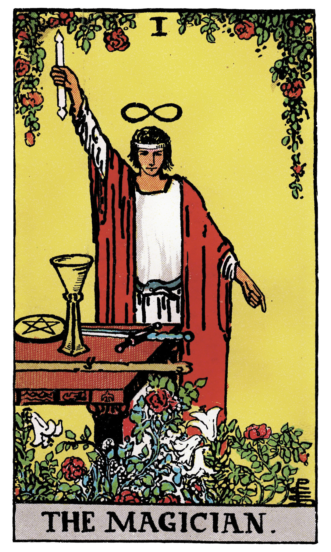 Lá bài tarot Pháp Sư - Chính Vị