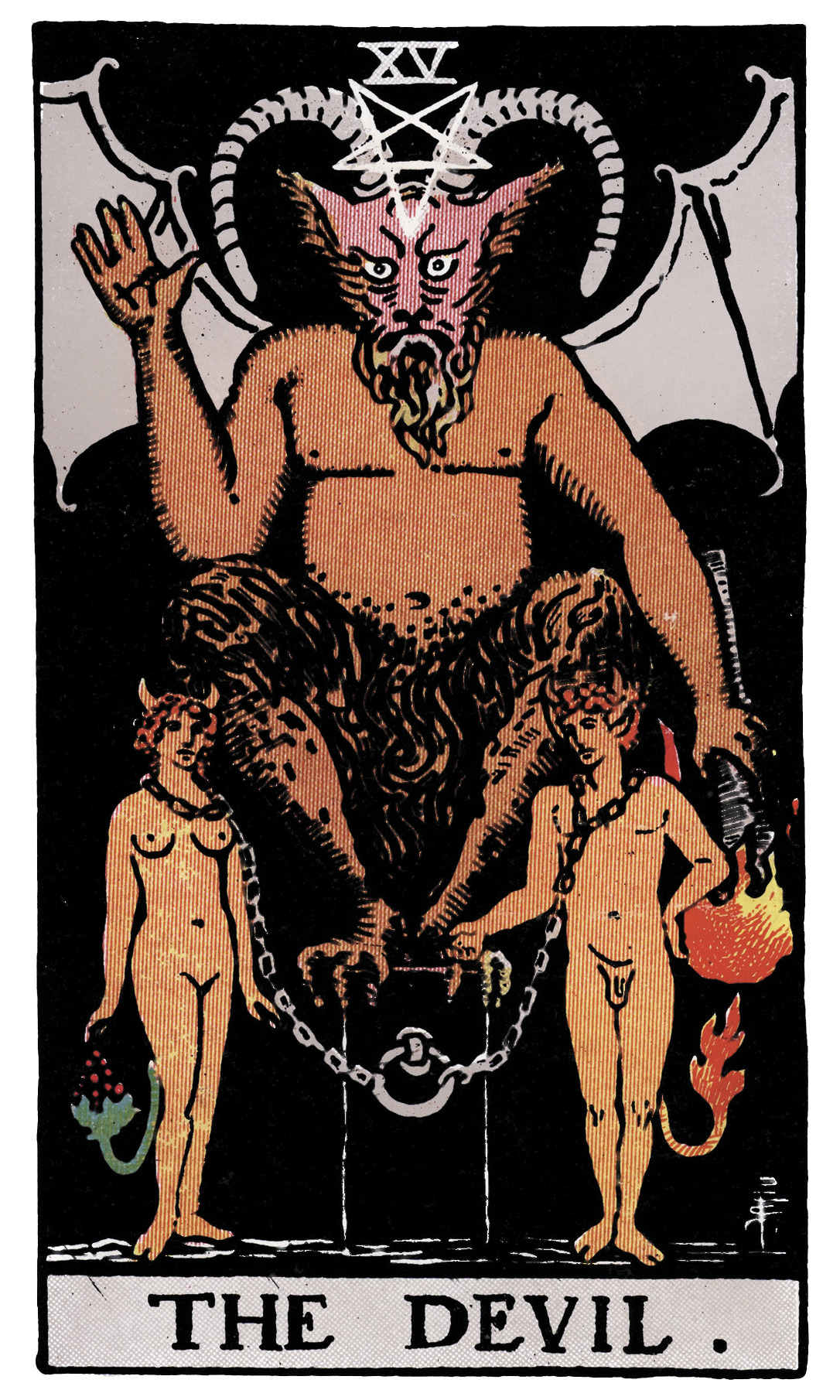 Lá bài tarot Ác Quỷ - Chính Vị
