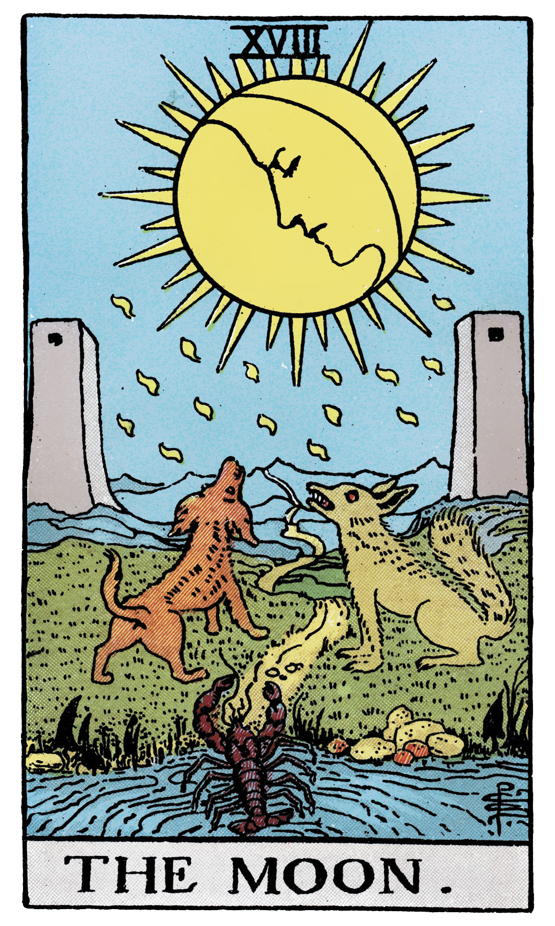 The Moon tarot card