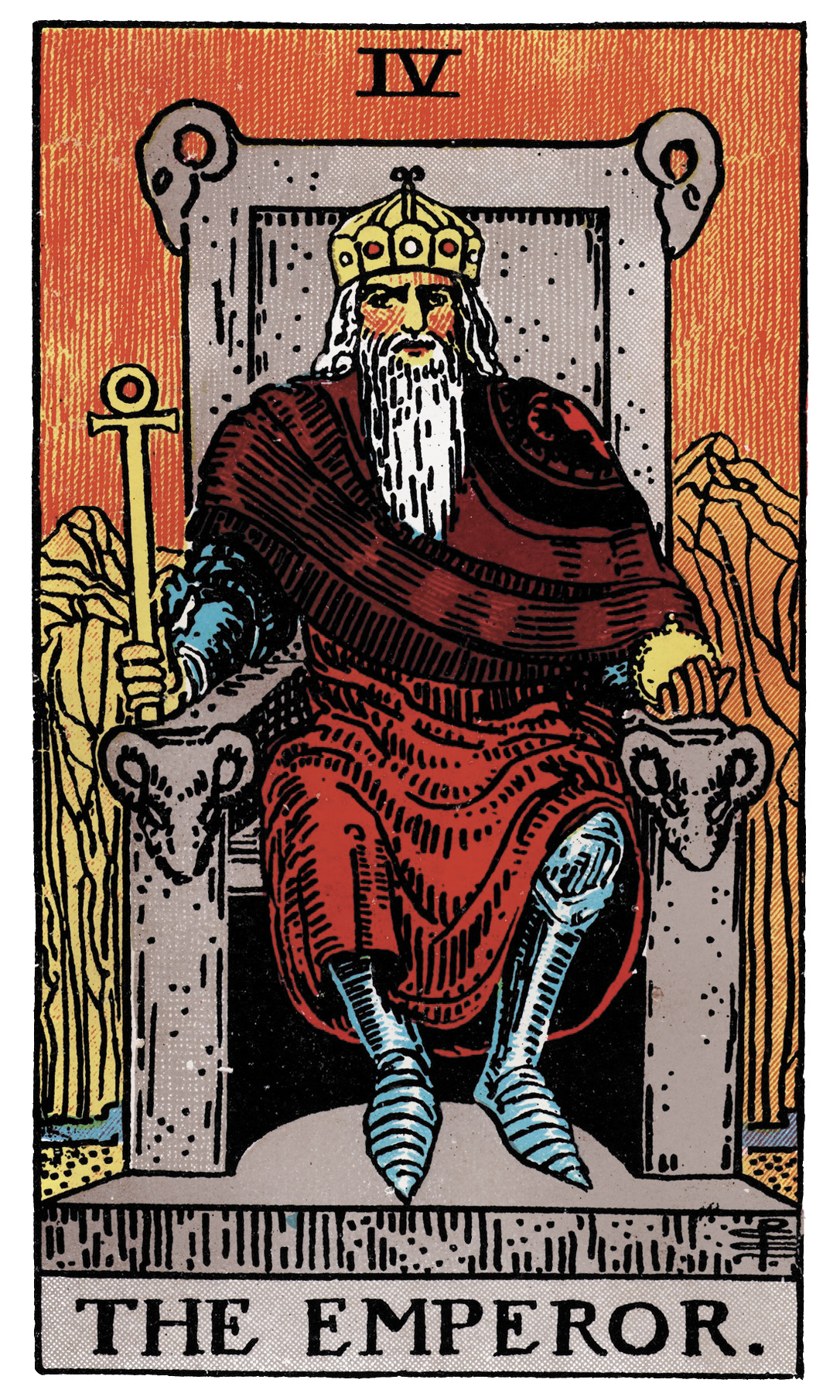 Lá bài tarot Hoàng Đế - Chính Vị