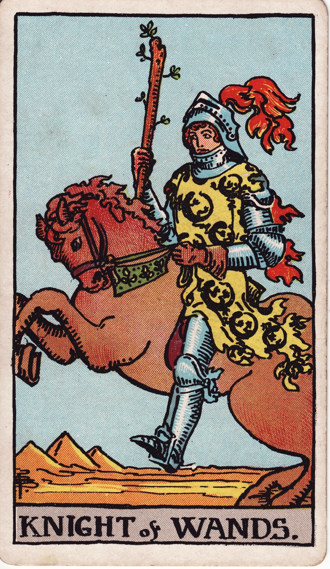 Lá bài tarot Kỵ Sĩ Gậy - Chính Vị